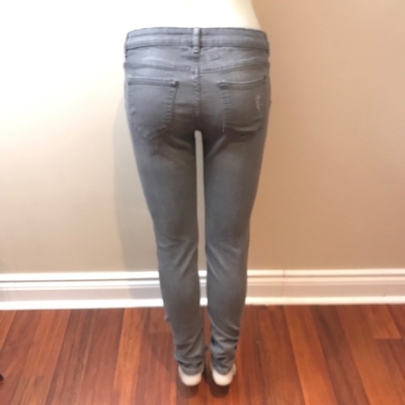 Grey Denim Distressed Denim Jean H&M 🤍 - Picture 3 of 9